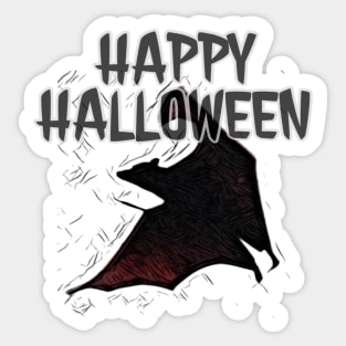 Happy Halloween Bat #2 Sticker